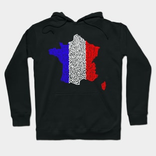 France Map and Flag Hoodie